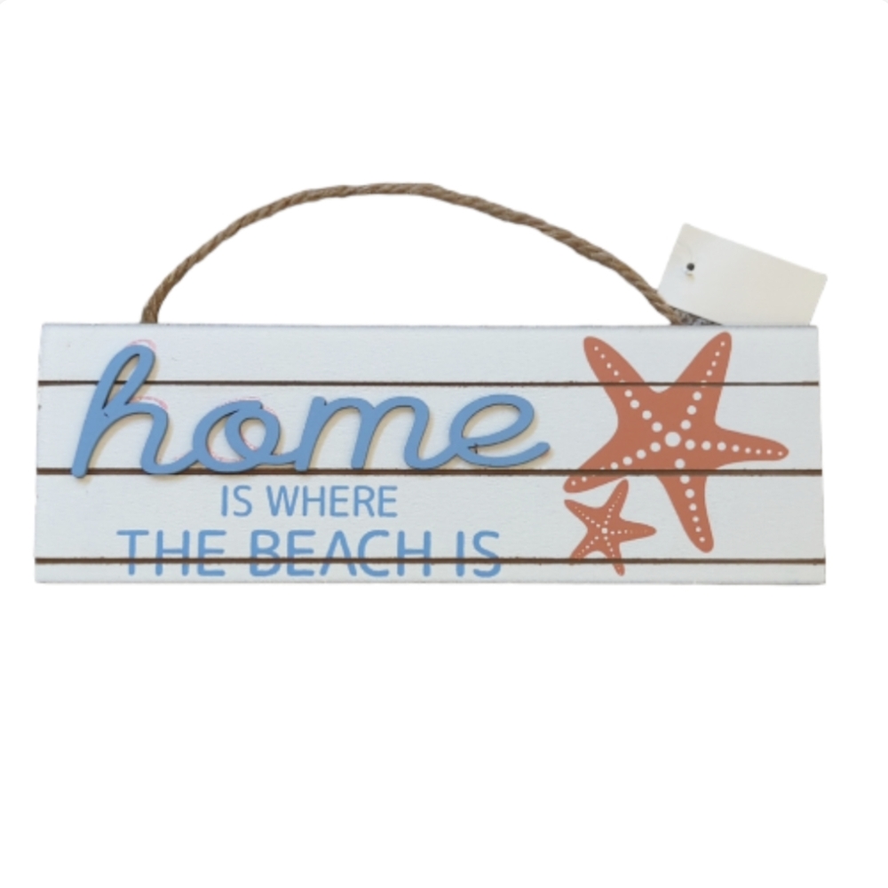 Coastal Beach Décor Set – Hanging & Standing Signs 5 Piece Wooden - Picture 6 of 6